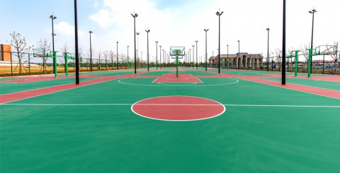 室外籃球場地，硅pu材質球場施工工藝